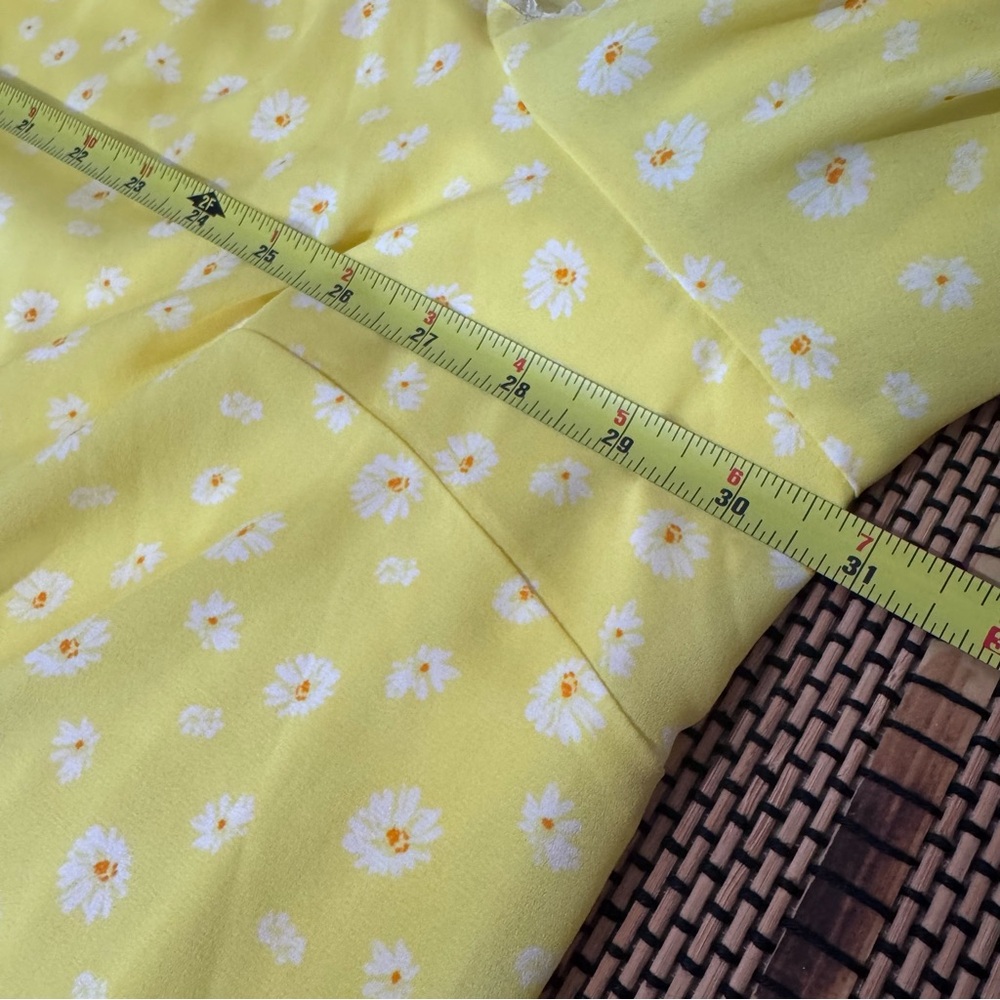 Jason Wu 4X Yellow Daisy Floral Blouse Long Sleeve V Neck Plus Size Top‎ - Picture 10 of 11